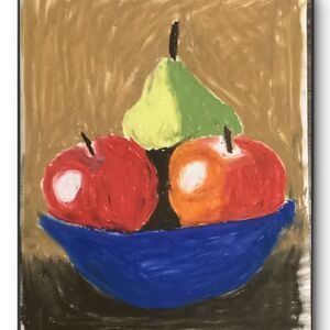 11x14 Canvas Oil Pastel Vibrant Original Art